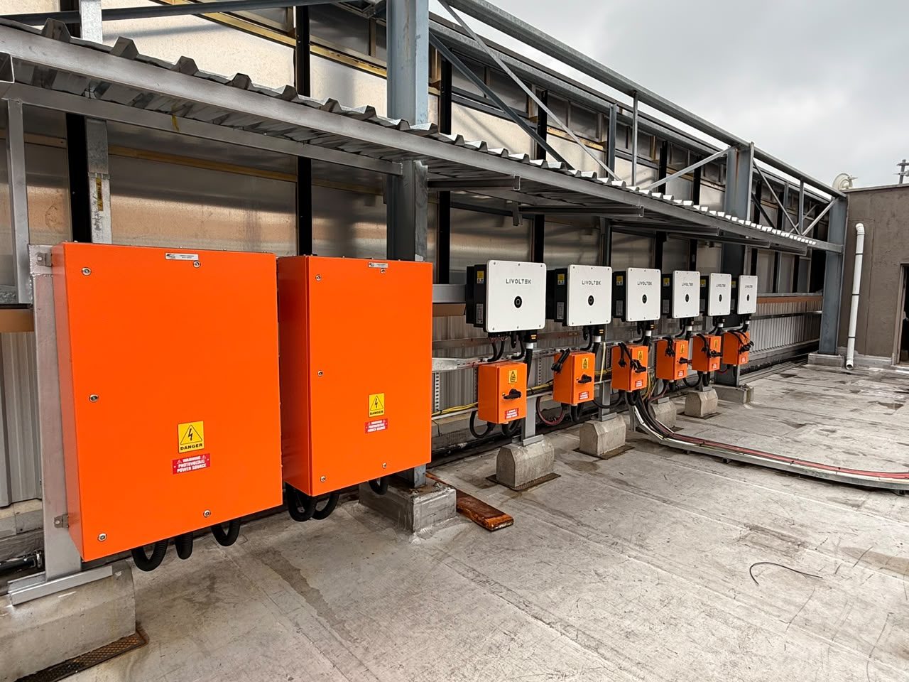 Inverter bank and DC isolation, plant room