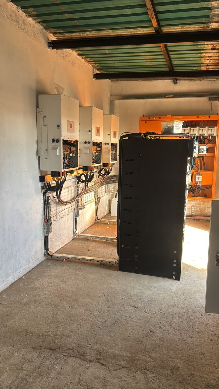 Inverter and battery rack layout