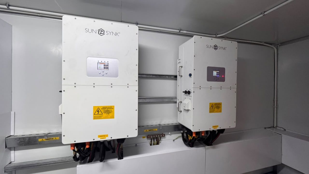String inverters, plant room wall mount